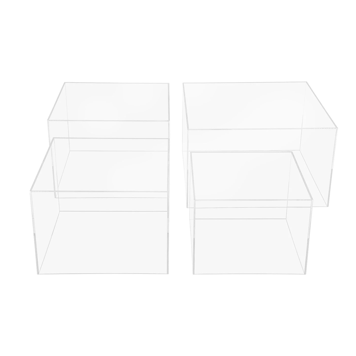 Présentoir Gâteau Acrylique Transparent 4 Pièces