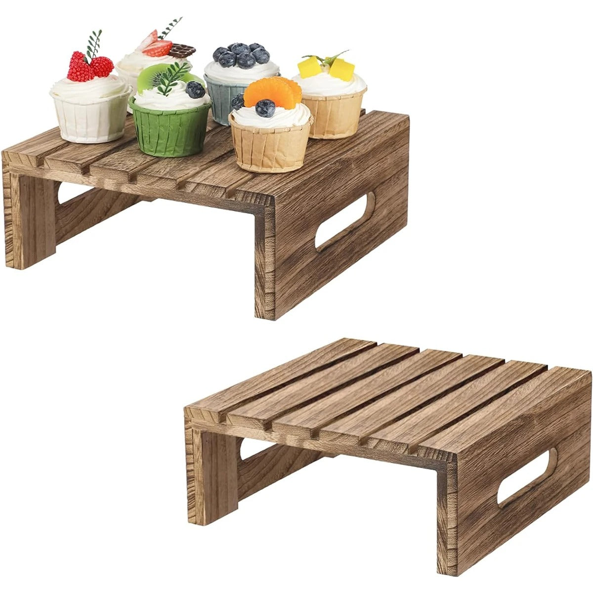 Présentoir buffet bois
