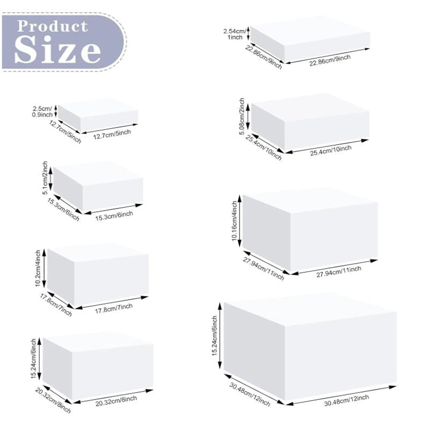 Présentoir buffet cube blanc