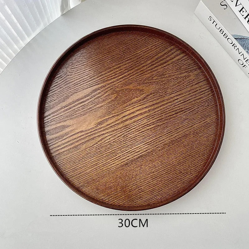 Plateau en bois rond