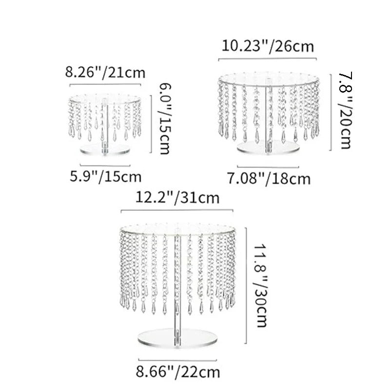 Presentoir gâteaux acrylique cristal