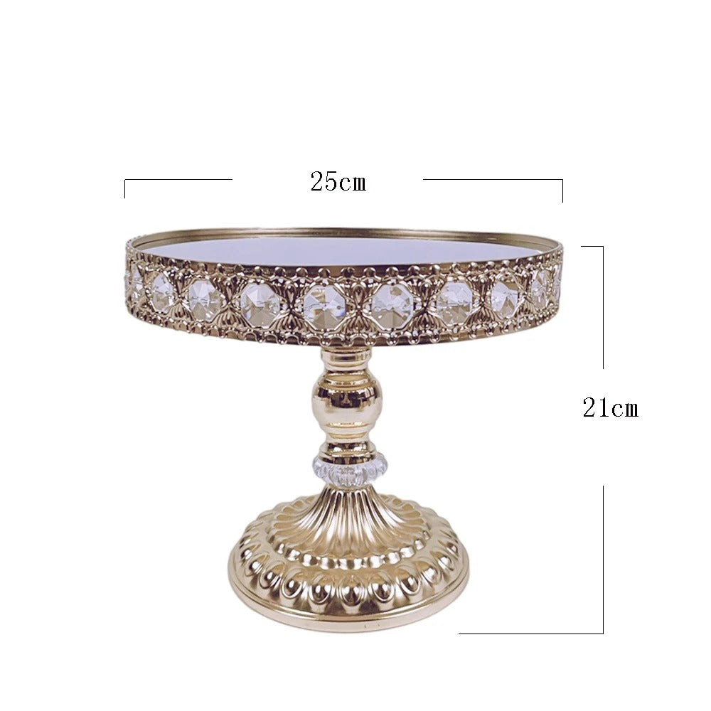 Présentoir gâteau or