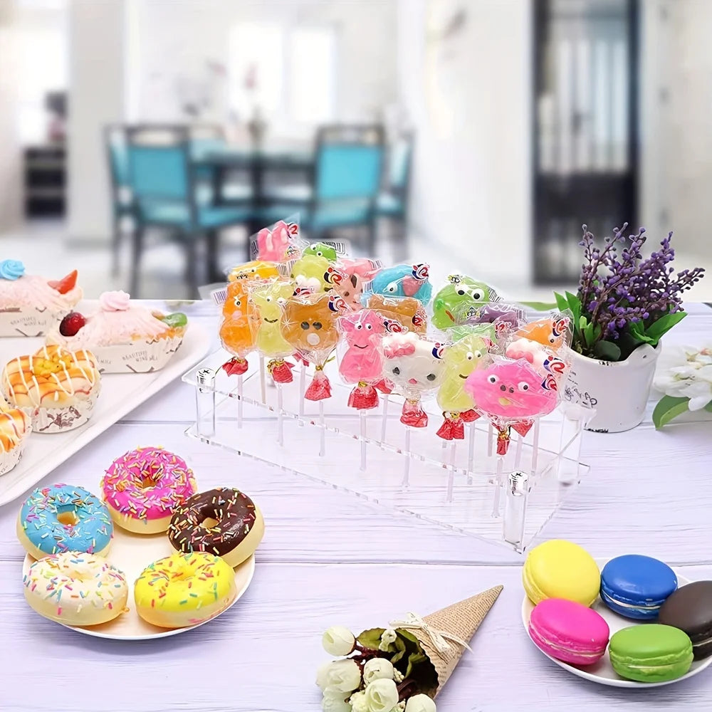 Présentoir Cake Pop Acrylique 21 Trous Mariage