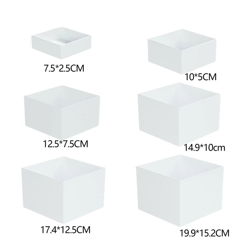 Présentoir Buffet Cubes Blancs Acryliques