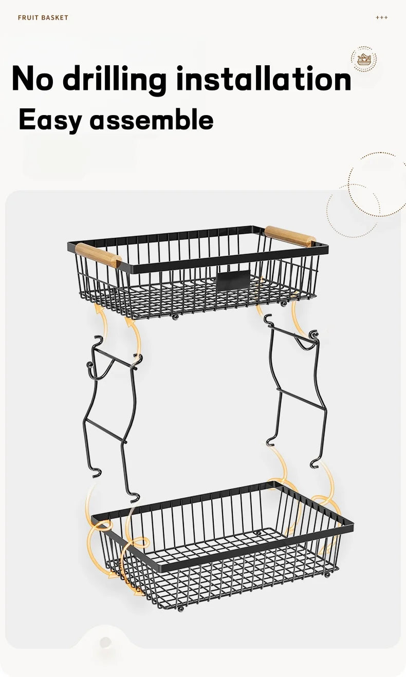 Panier de Présentation Métal 2 Niveaux