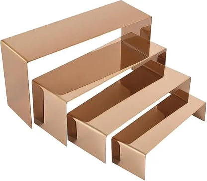 Lot 3 Présentoirs Cupcake Métal Doré Argenté Pro