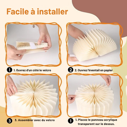 Présentoir buffet en papier bleu clair