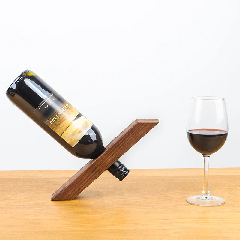 Botellero decorativo de vino tinto para el hogar, estante de exhibición creativo de madera maciza, soporte personalizado, botellero moderno y sencillo para almacenamiento de botellas de madera