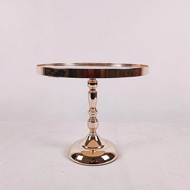 Présentoir Gâteau Miroir Doré Réception