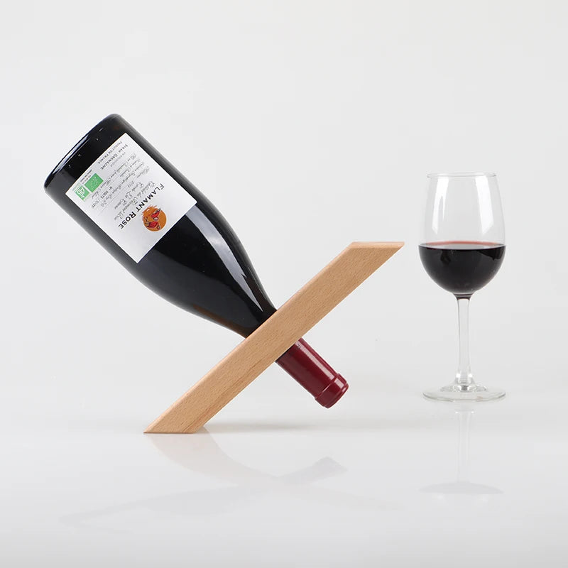 Botellero decorativo de vino tinto para el hogar, estante de exhibición creativo de madera maciza, soporte personalizado, botellero moderno y sencillo para almacenamiento de botellas de madera