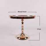 Présentoir Gâteau Miroir Doré Réception