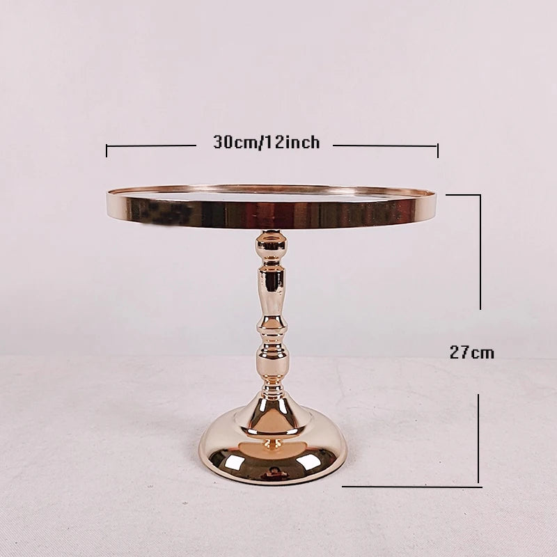 Présentoir Gâteau Miroir Doré Réception