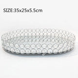Plateau Miroir Doré Cristal Mariage