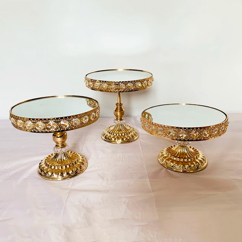 1-3 unidades/lote soporte para tartas, plato expositor de postres, cupcakes, pasteles y dulces para bodas, eventos y fiestas de cumpleaños, soporte de pedestal de metal redondo