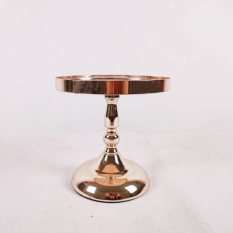 Présentoir Gâteau Miroir Doré Réception