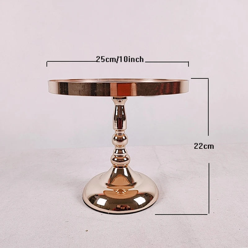 Présentoir Gâteau Miroir Doré Réception