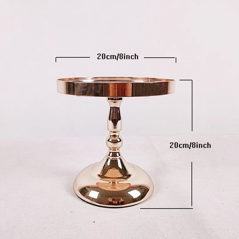 Présentoir Gâteau Miroir Doré Réception