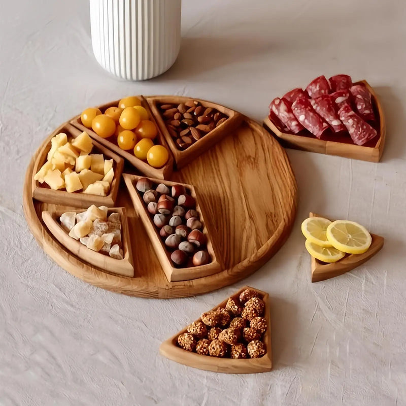 Planche Apéritive Ronde 8 Compartiments Amovibles
