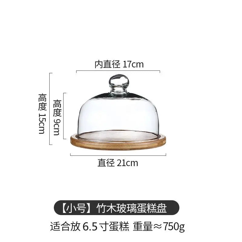 Cloche à Gâteau en Verre Transparent