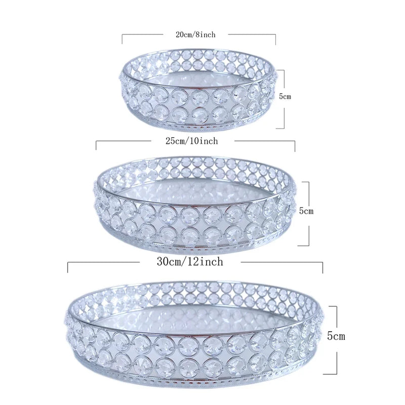 Présentoir Gâteau Miroir Doré et Argenté