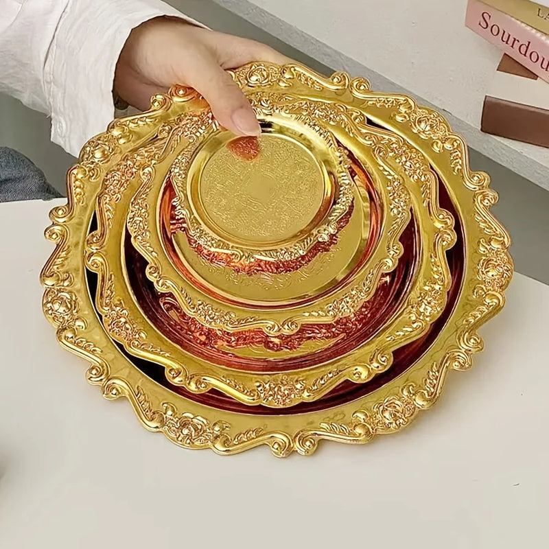 Lot 4 Plateaux Gâteaux Métal