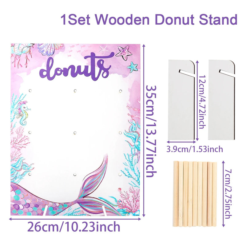 Présentoir Donuts Bois Fête Enfant