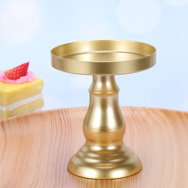 Plateau Gâteau Métal Doré Mariage