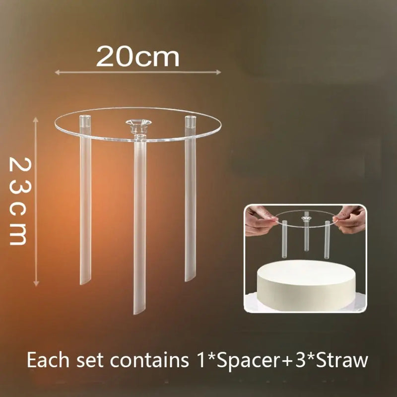 Support Gâteau Rond Plastique Transparent