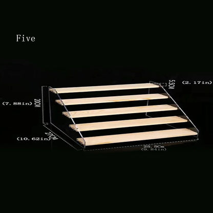 Présentoir Étagé Bois Acrylique Buffet Multi-Niveaux