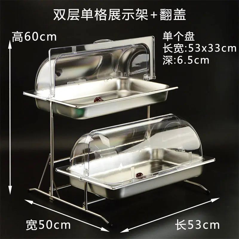 Présentoir Buffet Inox Multi-Compartiments Hôtel