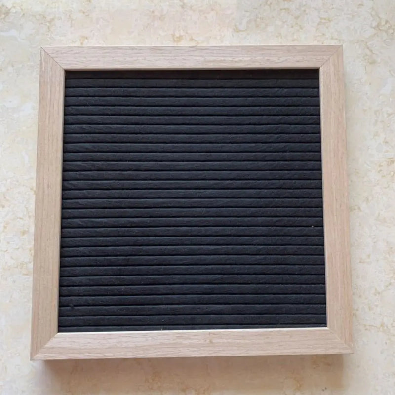 Tablero de mensajes de letras de madera multifuncional con símbolos intercambiables, tablero de fieltro de 10x10 pulgadas, decoración para el hogar, pizarra para tienda