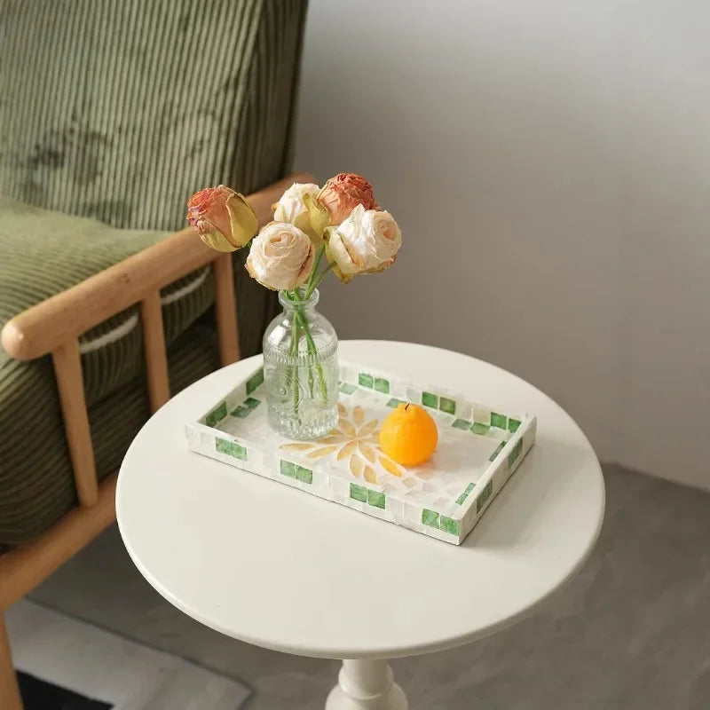 Plateau Nacre Mosaïque Carré Luxe
