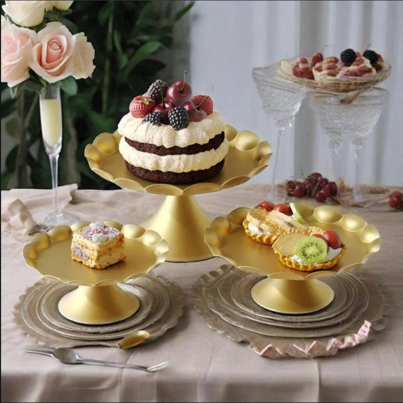Présentoir Gâteaux Doré Vintage Mariage