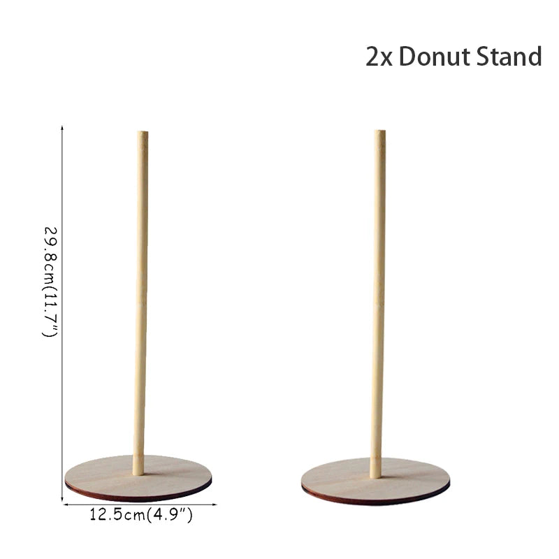 Mur de Donuts Rustique en Bois
