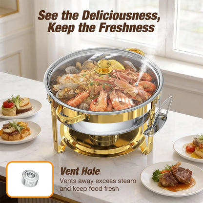 Chauffe-Plat Inox 6.5QT Buffet Traiteur Événement