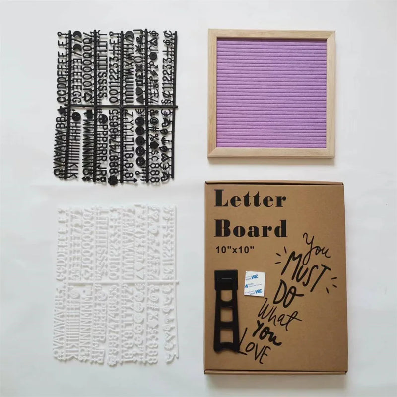 Tablero de letras de fieltro y madera, letrero de alfabeto para decoración de pared del hogar, tablero de mensajes estilo Ins