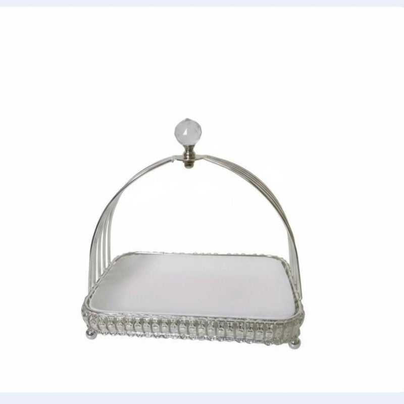 Présentoir Gâteau Céramique Doré – composition événementielle haut de gamme