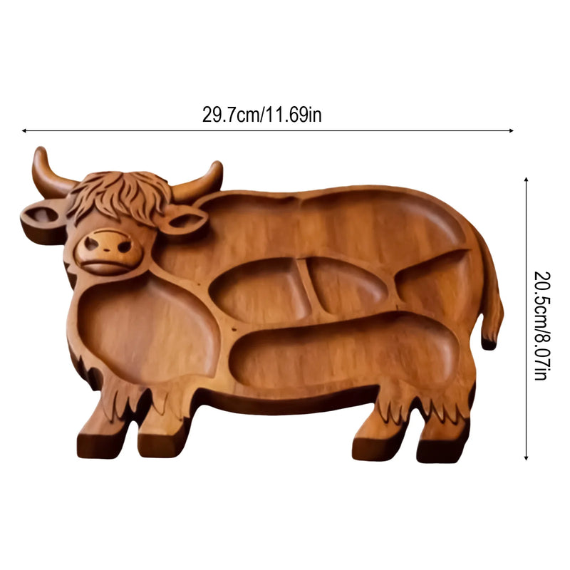 Planche à Charcuterie Vache en Bois