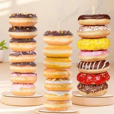 Lot 3 Présentoirs Donuts Bois