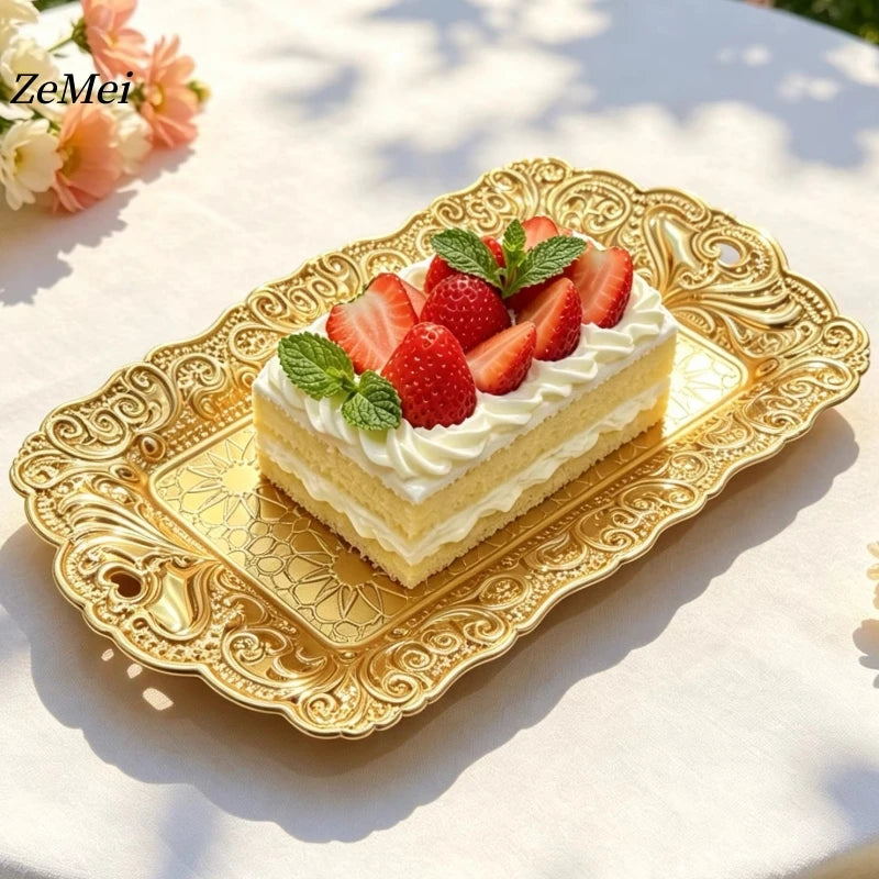 Plateau Baroque Doré Pâtisserie