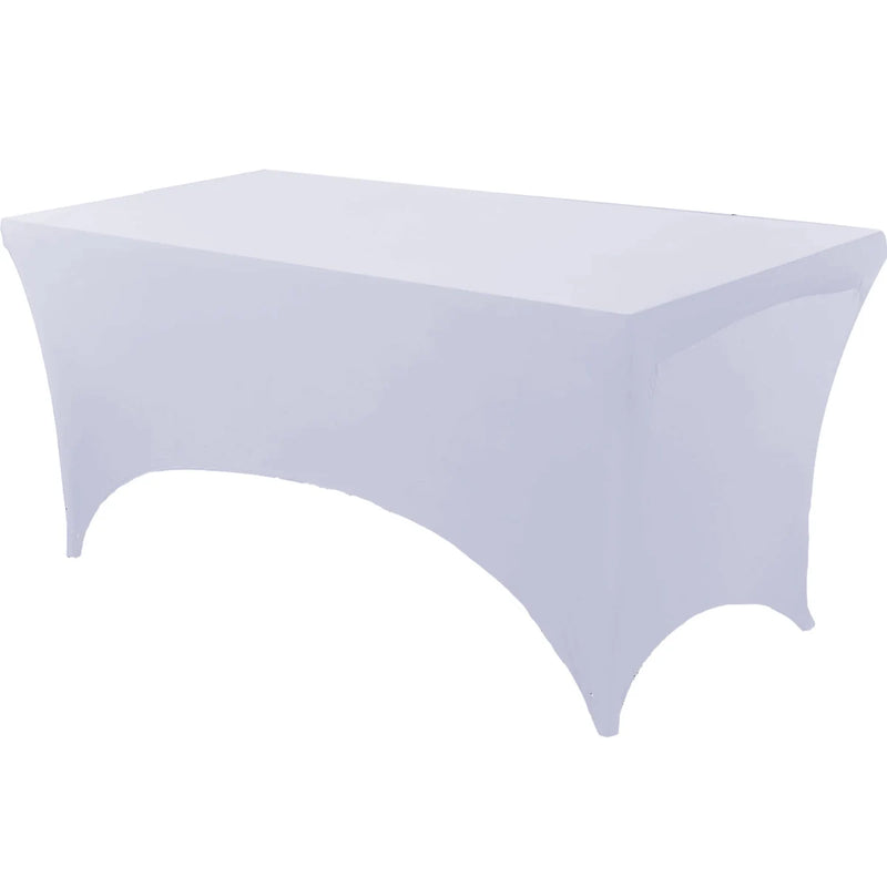 Mantel de licra ajustado, lavable y resistente a las arrugas, funda elástica rectangular para mesas de patio, ideal para eventos, bodas y fiestas