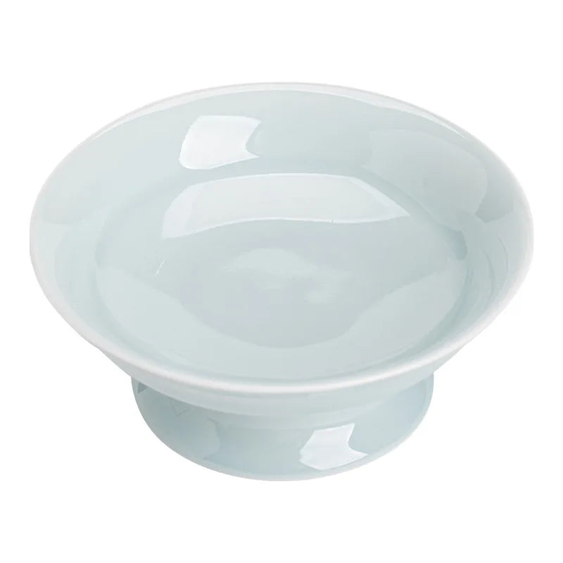 Plato para refrigerios, frutero de cerámica, plato pequeño para bocadillos de sala de estar, bandeja para frutas con base alta, plato para frutos secos.