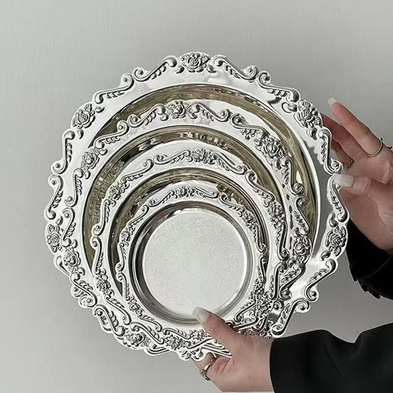 Lot 4 Plateaux Gâteaux Métal
