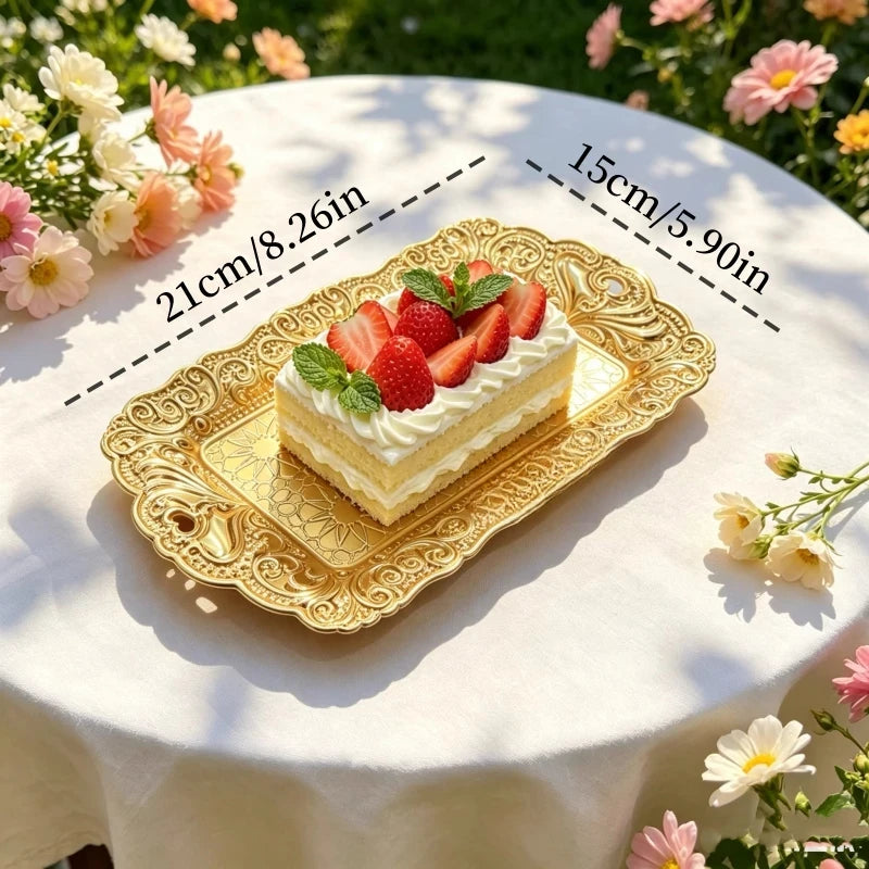 Plateau Baroque Doré Pâtisserie