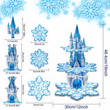 Présentoir Gâteaux Château Flocons 3 Étages