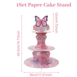 Présentoir Cupcake Papillon Violet