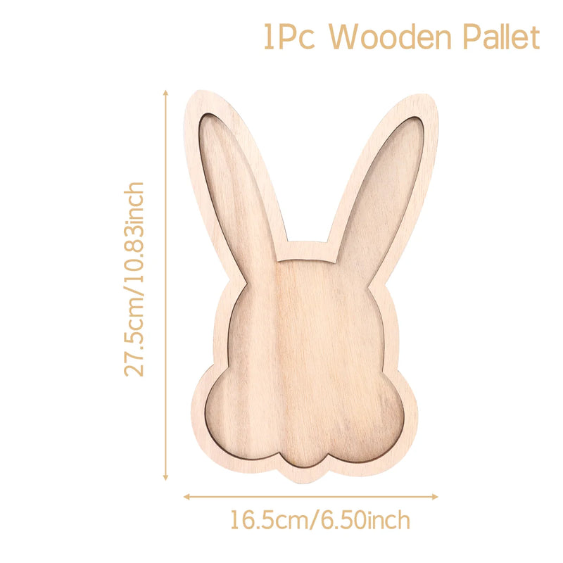 Plateau Bois Lapin Pâques