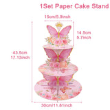 Présentoir Cupcake Papillon Violet