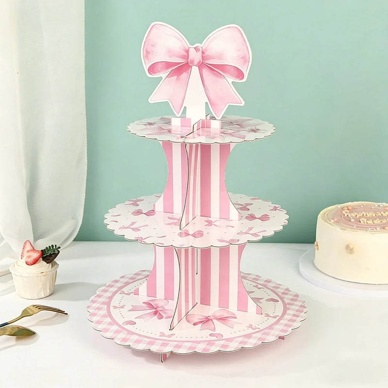 Présentoir Cupcake Nœud Carton