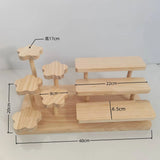Présentoir Bois Multi-Niveaux Pâtisserie